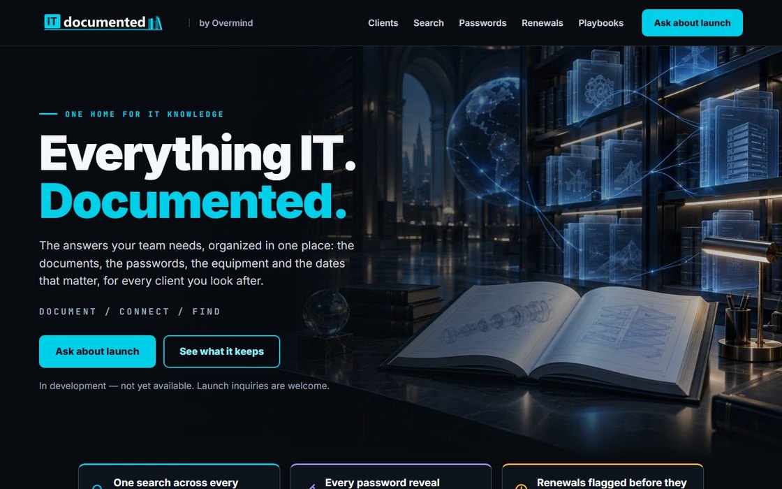 The itdocumented.com home page