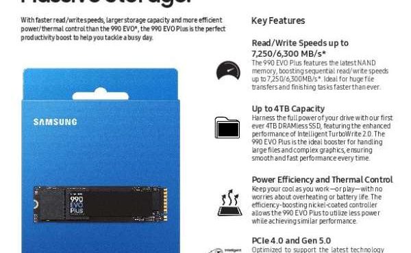 DS Samsung SSD NVMe 990 EVO Plus thumb 1